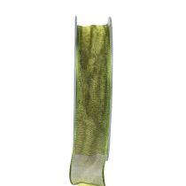 Cinta de gasa cinta de organza cinta decorativa organza verde 15mm 20m