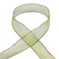 Artículo Cinta de gasa cinta de organza cinta decorativa organza verde 40mm 20m