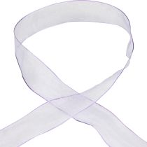 Artículo Cinta de gasa cinta de organza cinta decorativa organza violeta 40mm 20m