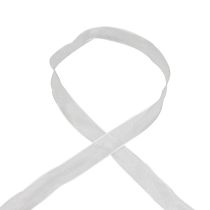 Artículo Cinta de gasa cinta de organza cinta decorativa organza blanca 15mm 20m