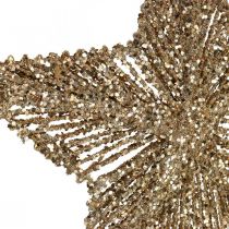 Artículo Adornos para árboles de Navidad, adornos de Adviento, colgantes de estrella dorados W20,5cm 6 piezas