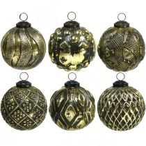 Bolas navideñas vintage bolas de cristal oro Ø9.5cm 6pcs