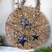 Artículo Decoración del árbol de Navidad decoración estrella metal negro oro Ø15cm 3ud