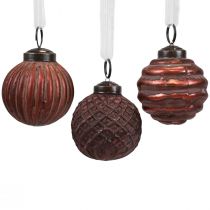 Adornos para árboles de Navidad adornos navideños vintage vidrio Ø5cm 9 piezas