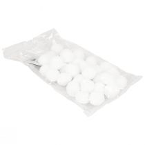 Artículo Decoración del árbol de Navidad guirnalda de bolas de nieve decoración blanca 185cm