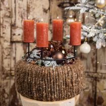 Artículo Adornos para árboles de Navidad, bolas navideñas, mezcla de bolas de árbol marrón H4,5 cm Ø4 cm vidrio real 24 piezas