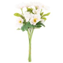 Artículo Ramo de rosas artificiales de Navidad, ramo navideño, 35 cm, 6 unidades