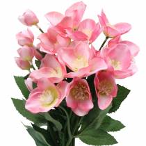 Artículo Ramo de rosas navideñas rosa 29cm 4 piezas