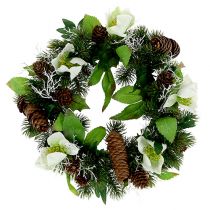 Corona de rosas navideñas Ø30cm