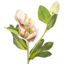 Artículo Adorno floral artificial de rosas navideñas, ramo de 4 piezas de 30 cm.