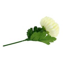 Artículo Flor artificial de crisantemo crema, Ø7 cm, 18 cm, 4 unidades
