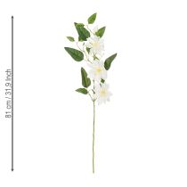 Artículo Rama de clemátide artificial con flores para una decoración elegante y de bajo mantenimiento, 81 cm, 2 piezas