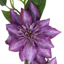Clemátide artificial, flor de seda, rama decorativa con flores de clemátide violeta L84cm