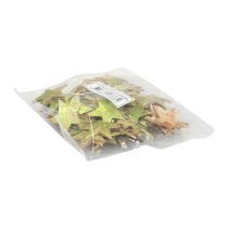 Artículo Decoración dispersa Estrellas navideñas verde coco Ø5cm 50ud