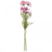 Artículo Cesta de joyería Cosmea púrpura flores artificiales verano 51cm 3pcs