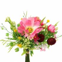 Ramo decorativo Cosmea y bola de nieve en manojo Rosa artificial Surtido H18cm