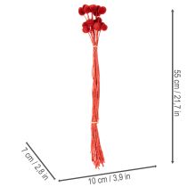 Artículo Flores de Craspedia secas, teñidas, con tallos largos, 55 cm, 20 unidades