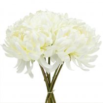 Artículo Ramo decorativo de crisantemos blanco 28cm 6pcs