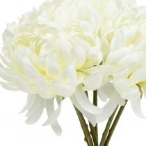 Artículo Ramo de crisantemos decorativo blanco 28cm 6uds