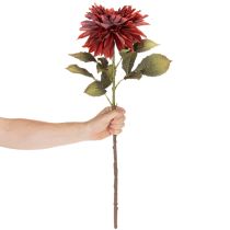 Artículo Flor de dalia artificial con tallo largo, 68 cm.
