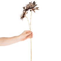 Artículo Flor de dalia artificial, de tallo largo con dos flores, 75 cm.