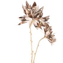 Artículo Flor de dalia artificial, de tallo largo con dos flores, 75 cm.