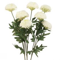 Artículo Dalia flores decorativas flores artificiales flor blanca L64cm 3 piezas