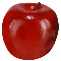 Artículo Manzanas decorativas rojas brillantes, fruta artificial, decoración, 7,5 cm, 6 unidades