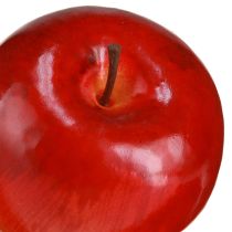 Artículo Manzanas decorativas rojas brillantes, fruta artificial, decoración, 7,5 cm, 6 unidades