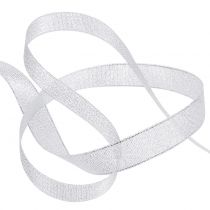 Artículo Cinta decorativa plateada 15mm 22,5m