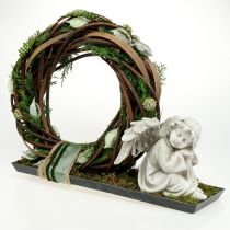 Artículo Figura conmemorativa ángel durmiente gris 16cm 2uds