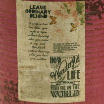 Artículo Caja decorativa lata metal violeta para plantar Ø15.5cm H15cm