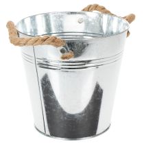 Artículo Maceta decorativa de metal con asas de cuerda, Ø20cm