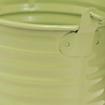 Artículo Cubo decorativo de metal con asa para macetas, 4 colores, Ø11 cm, 8 unidades