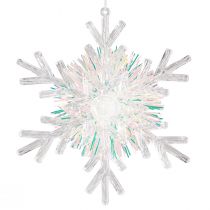 Artículo Copo de nieve decorativo de cristal de hielo para colgar Ø15cm 3ud