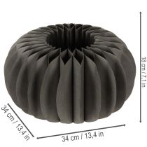 Artículo Decoración de mesa de papel con forma de panal de calabaza, plegable, redonda, 34 cm, 2 piezas