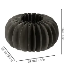 Artículo Anillo decorativo de papel con forma de calabaza y diseño de panal de abeja, 24 cm, 4 unidades