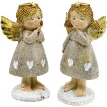 Artículo Ángel deco ángel de Navidad figura de ángel par de ángeles H10cm 2pcs