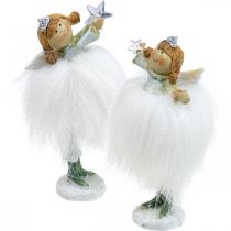 Deco ángel Ángel navideño figura de ángel con estrella H12cm 2pcs