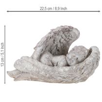 Artículo Ángel decorativo durmiendo con alas figura de ángel tumba 22,5cm