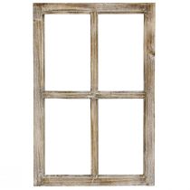 Artículo Marco de ventana decorativo decoración de madera rústico marrón 40×60cm