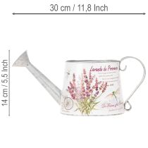 Artículo Regadera decorativa de metal, color lavanda, diseño retro para jardín, 30×11×14,5 cm