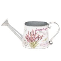 Artículo Regadera decorativa de metal, color lavanda, diseño retro para jardín, 30×11×14,5 cm