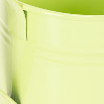 Artículo Juego de regaderas decorativas en tonos pastel salmón, verde y verde amarillento - maceta de metal Ø11cm H10cm, 8 piezas