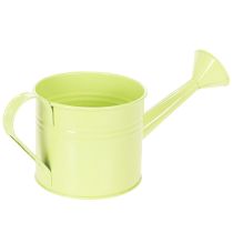 Artículo Juego de regaderas decorativas en tonos pastel salmón, verde y verde amarillento - maceta de metal Ø11cm H10cm, 8 piezas