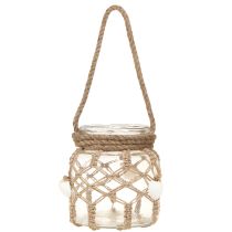 Artículo Conchas decorativas de macramé de vidrio decoración de mesa decoración colgante Ø14cm