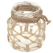 Artículo Conchas decorativas de macramé de vidrio decoración de mesa decoración colgante Ø14cm