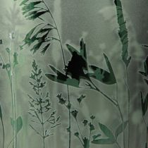 Artículo Farol decorativo de cristal con motivo prado verde y blanco Al. 12,5 cm 2 piezas