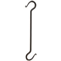Artículo Gancho decorativo de metal en color negro gancho de metal L40cm 2uds