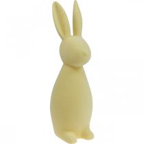 Artículo Conejito de Pascua decorativo (2.ª opción), amarillo flocado, 47 cm de alto